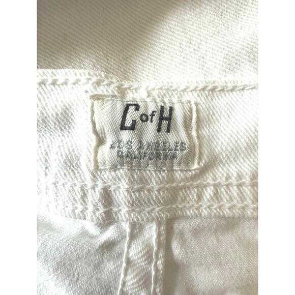 C of H Women’s Dani Cropped Straight Leg jeans White Denim Size 27 Cuffed - Picture 10 of 12
